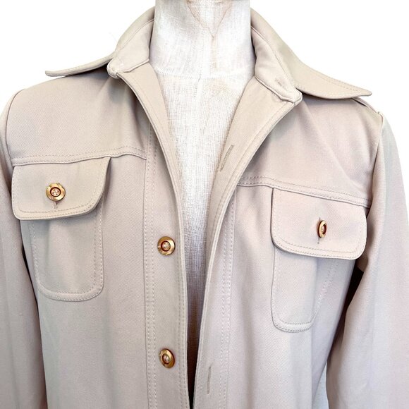 70's Kings Road Mens Leisure Jacket - Sears The Mens Shop - Size Large - Cream - Picture 3 of 11